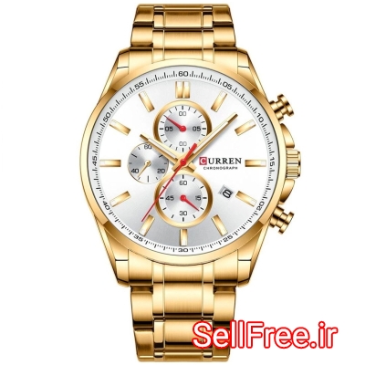 فروش ساعت مچی مردانه کارن مدل 8368 طلایی (کورن واتچ CURREN WATCH)